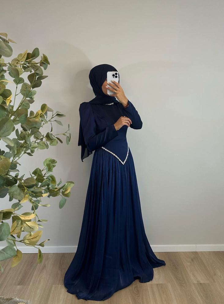 Blauwe jurk, Maat 38/40 (M), Blauw, Ophalen of Verzenden, Zo goed als nieuw
