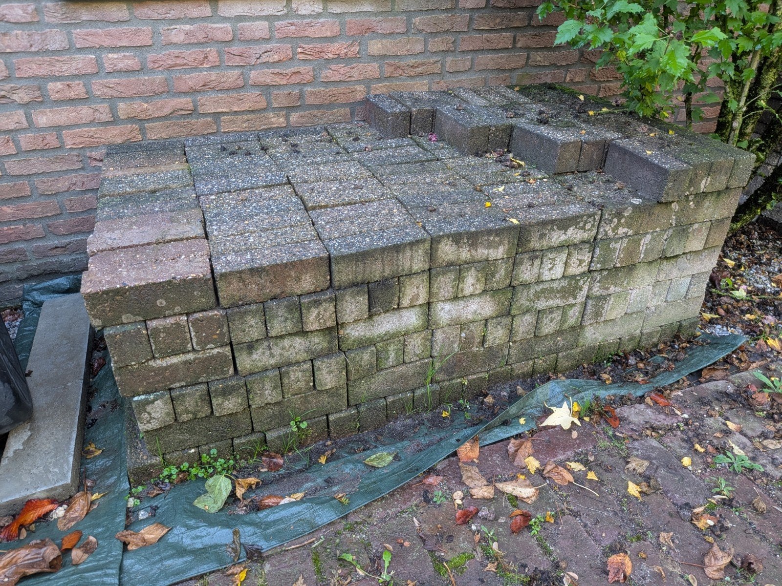 Gebruikte betonklinkers, 500 stuks, Tuin en Terras, Ophalen, Gebruikt, Klinkers, 10 m² of meer
