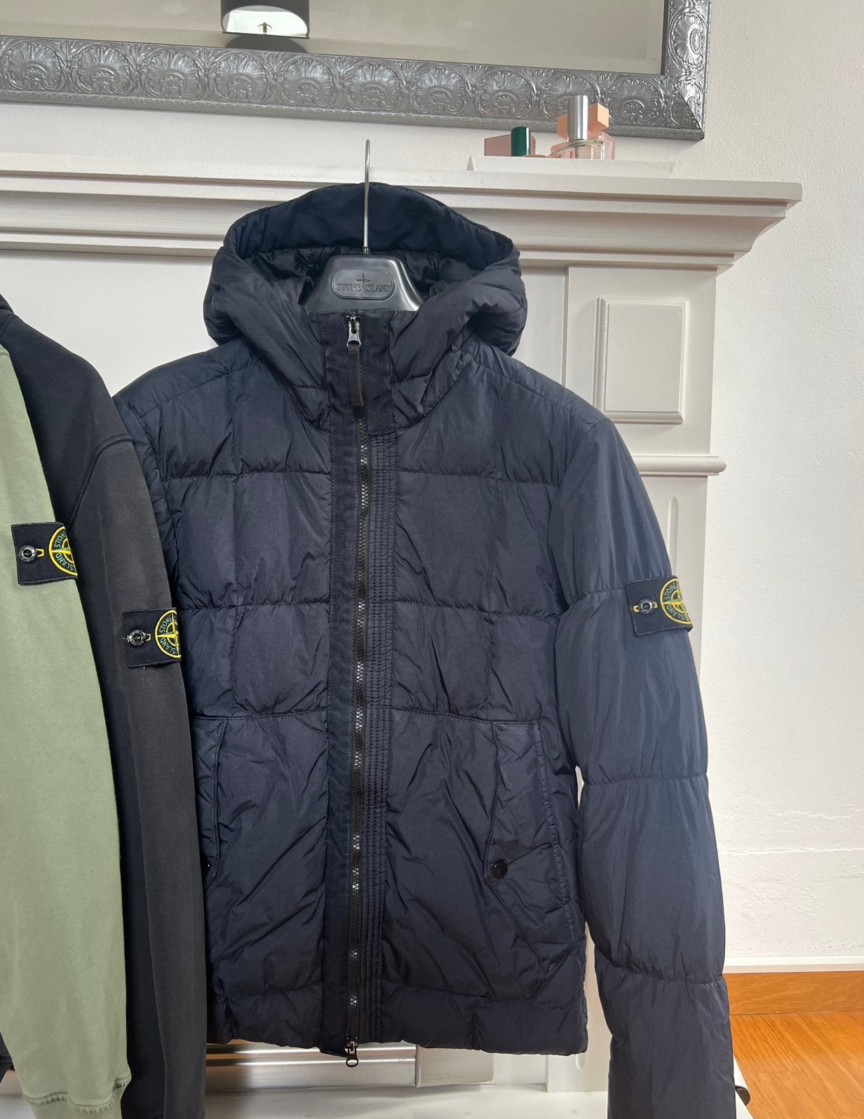 Stone Island | Garment Dyed Reps Down | Dark Navy | Size S, Kleding | Heren, Ophalen of Verzenden, Zo goed als nieuw, Maat 46 (S) of kleiner