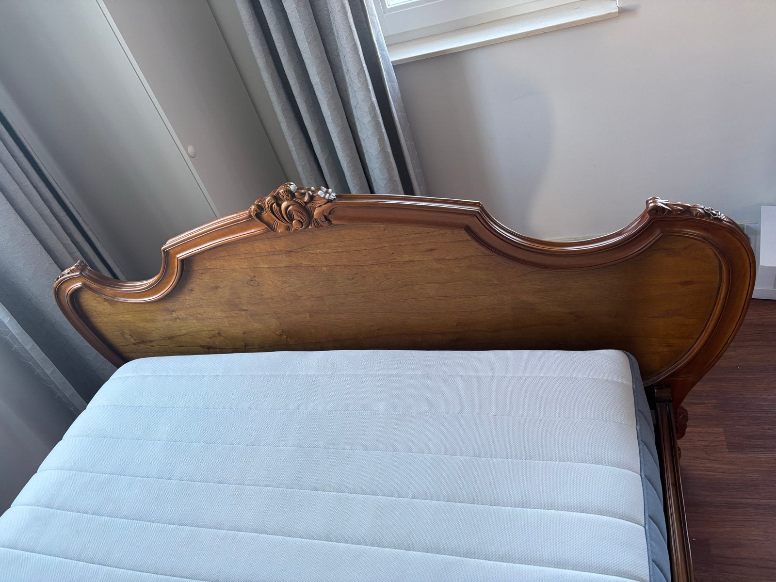 Foto 10 van Antiek Louis XIV Mahonie Bedombouw - 140x200