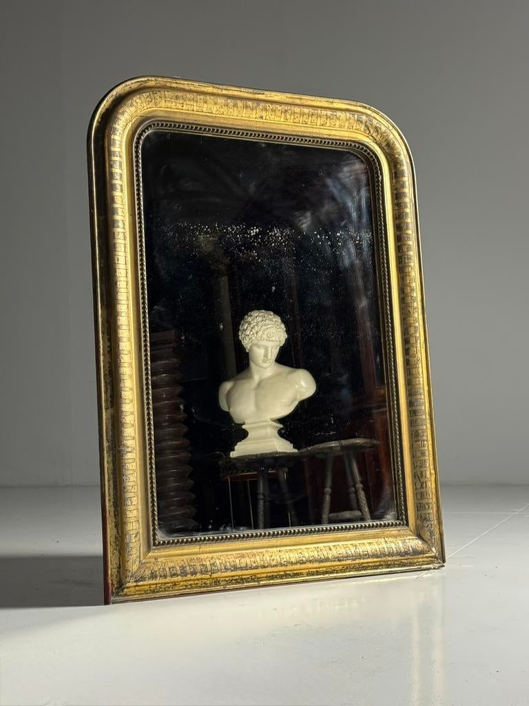 Louis Philippe spiegel Frans antiek, Antiek en Kunst, Antiek | Spiegels, Ophalen, Rechthoekig, Minder dan 50 cm