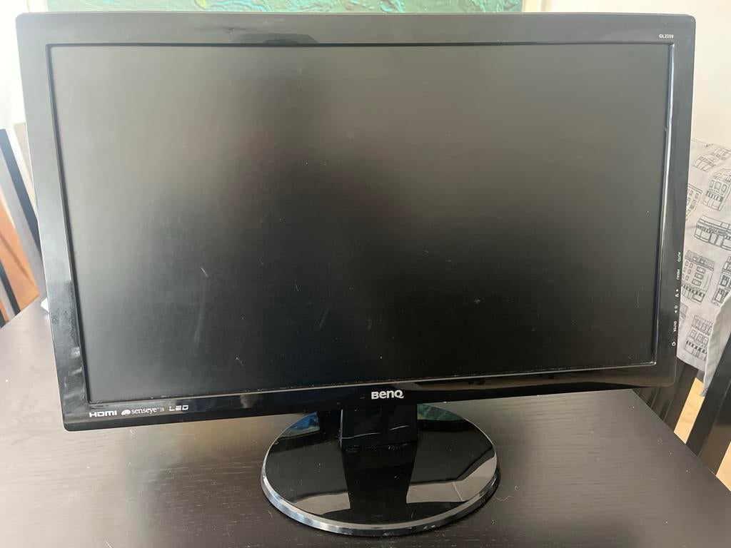2x BenQ GL2250 monitoren - Dual Monitors, Full HD, Ophalen of Verzenden, LED, 60 Hz of minder