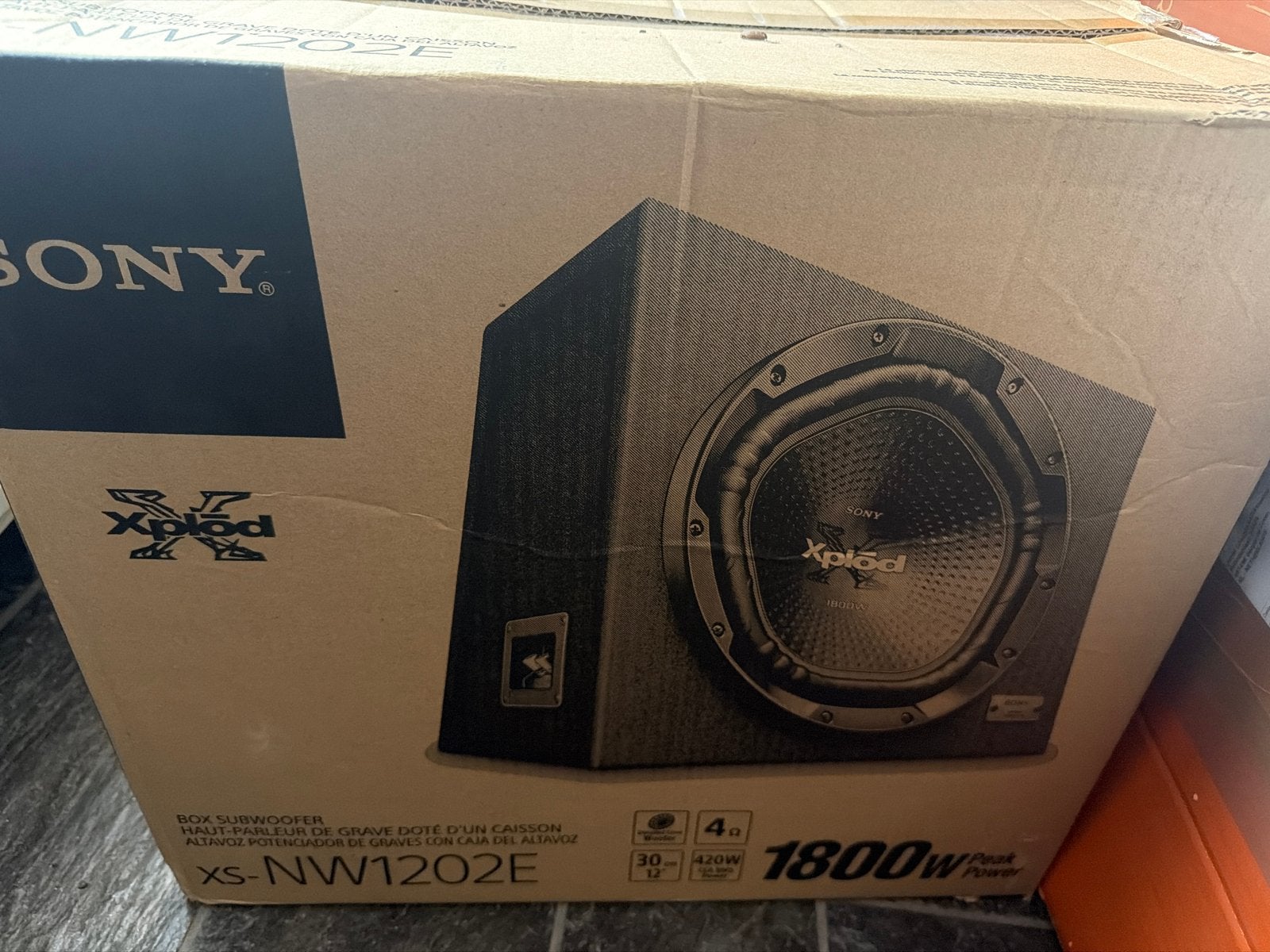 Sony Xplod XS-NW1202E Subwoofer - 1800W Piekvermogen, Ophalen of Verzenden, Zo goed als nieuw