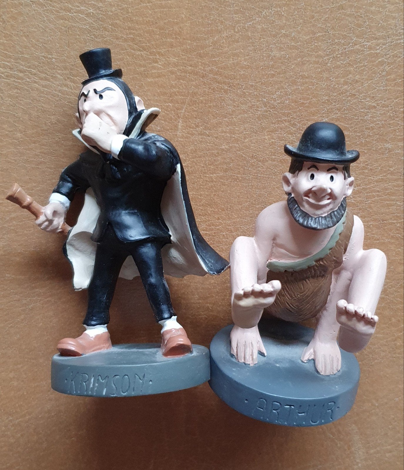 Suske en Wiske beeldjes: Krimson en Arthur, Verzamelen, Ophalen of Verzenden, Zo goed als nieuw