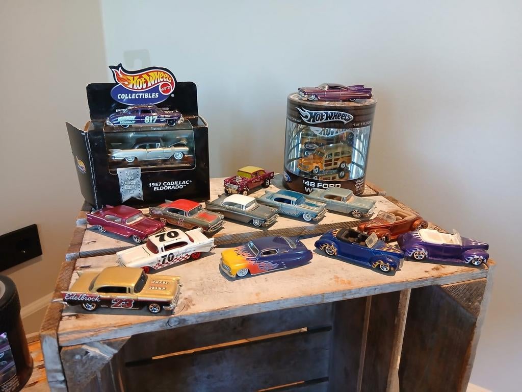 Hotwheels,  verzameling, hotrod,  kustom, custom, 1:64, Ophalen of Verzenden, Auto