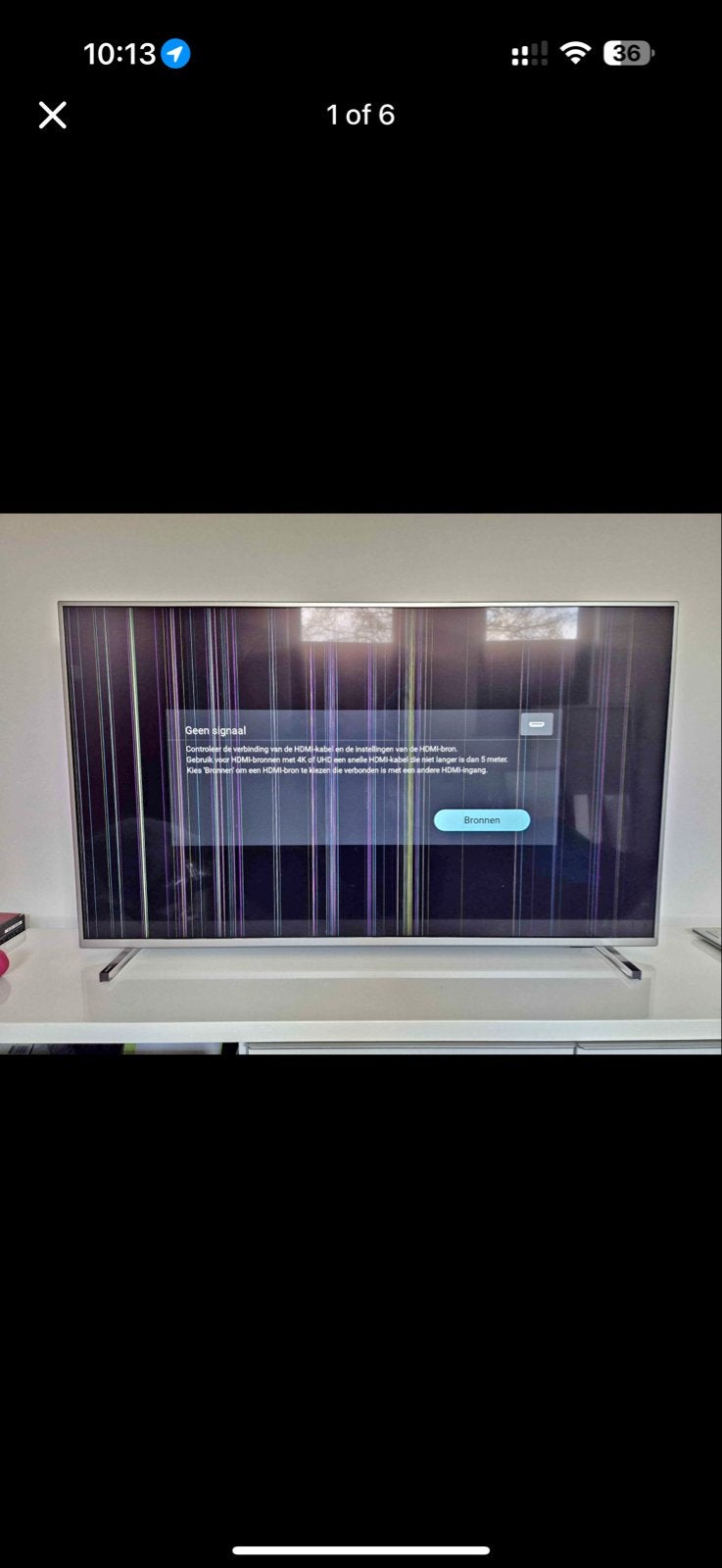 Philips 55 inch 4K Smart TV - Defect, Ophalen, Philips, 50 Hz, 4k (UHD)