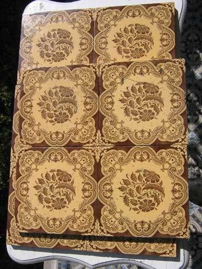 10 Antieke tegels Mintons China Works Stoke on Trent England, Antiek en Kunst, Ophalen