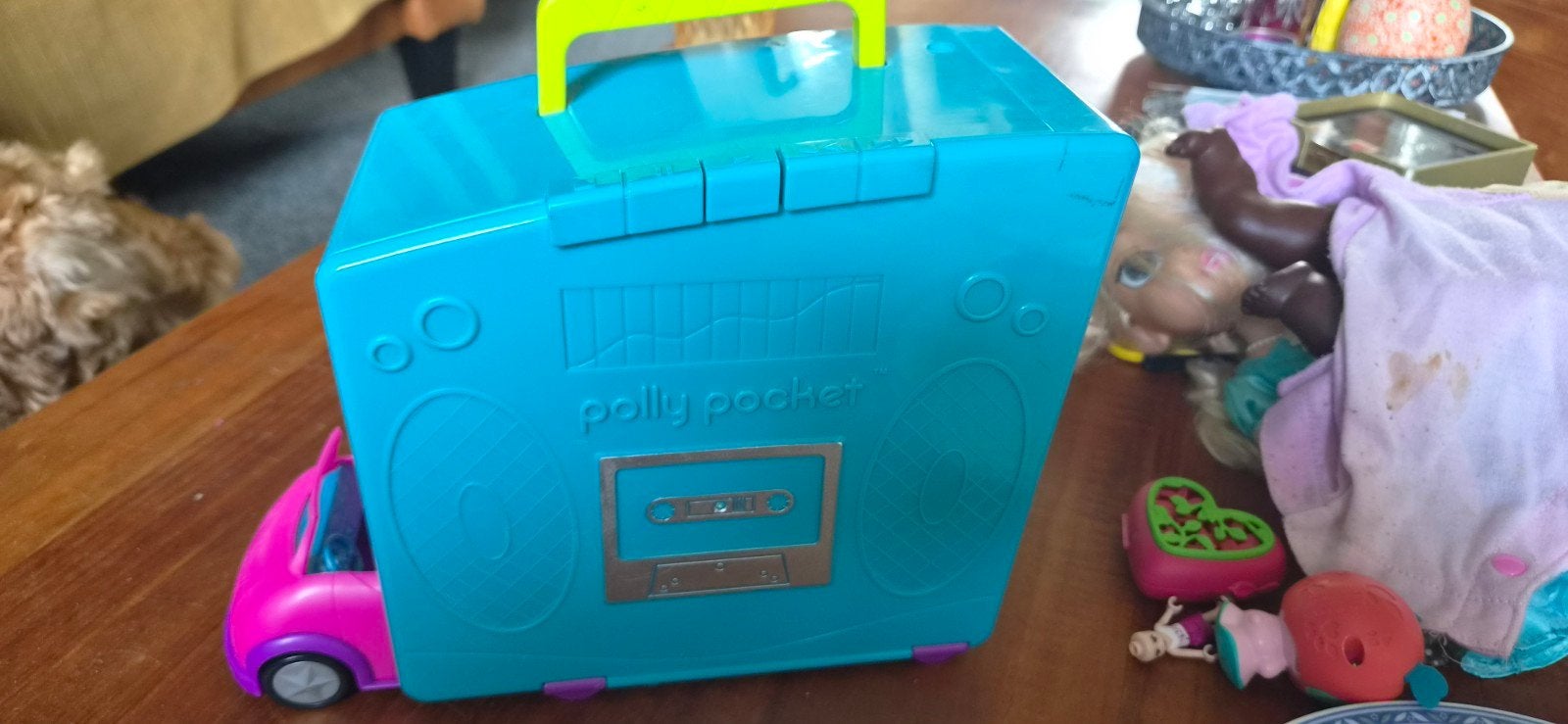 Mattel Polly Pocket Radio Star Speelset met Auto, Ophalen of Verzenden, Gebruikt