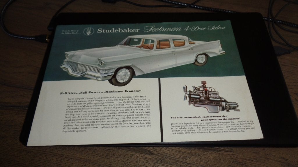 ZELDZAME USA Folder STUDEBAKER SCOTSMAN 4-door Sedan 1959, Verzenden, Gelezen, Overige merken