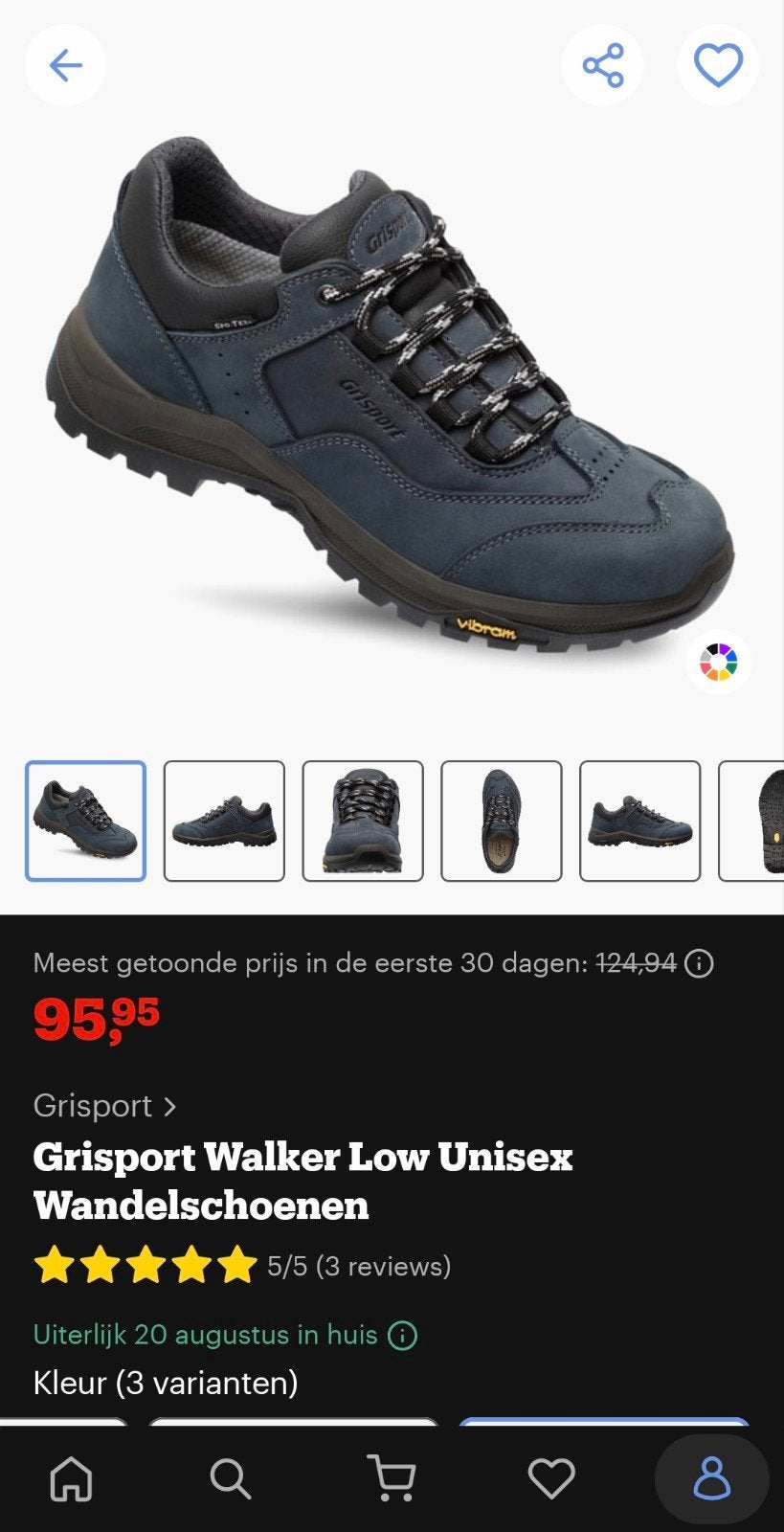 Grisport Walker Low Unisex Wandelschoenen - zgan, Ophalen of Verzenden, Zo goed als nieuw, Schoenen