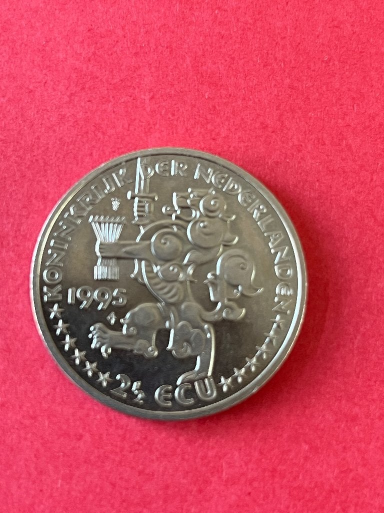 2,5 ecu Nederland 1995, Ophalen of Verzenden, Koningin Beatrix, Overige waardes, Losse munt