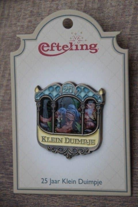 efteling pin  25 jaar klein duimpje, Ophalen of Verzenden, Nieuw, Button of Speldje