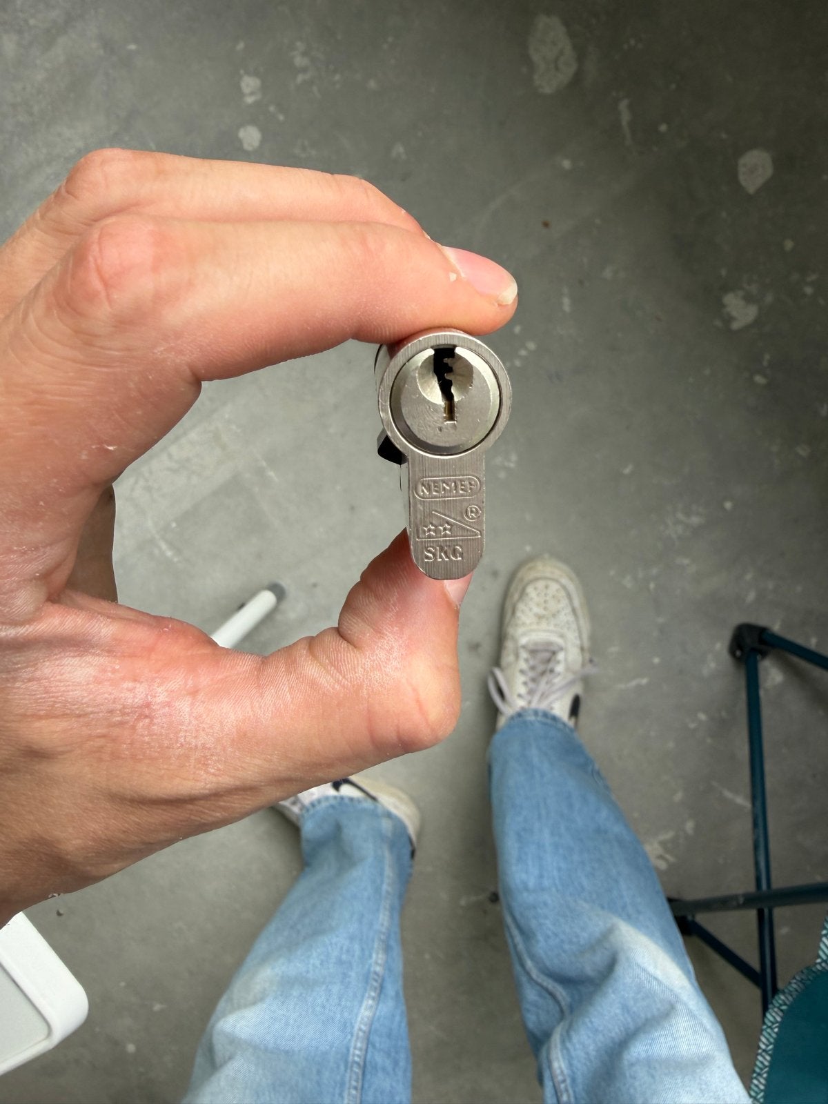Nemef SKG2** 30/30 Cillinder NF2 met 6 sleutels, Doe-het-zelf en Verbouw, Ophalen of Verzenden, Nieuw, Rvs, Slot