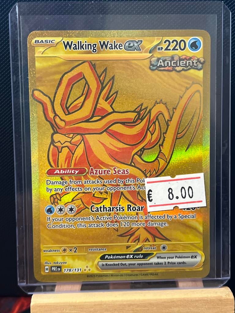 Pokémon Kaart Walking Wake ex 178/131 Ancient Foil, Ophalen of Verzenden, Zo goed als nieuw, Losse kaart, Foil