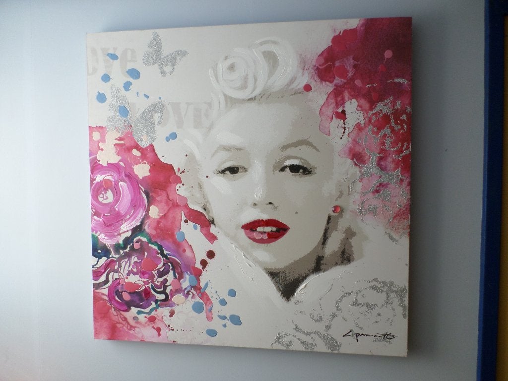 Marilyn Monroe Schilderij op Canvas, Ophalen, Acrylverf, Film, Ingelijst