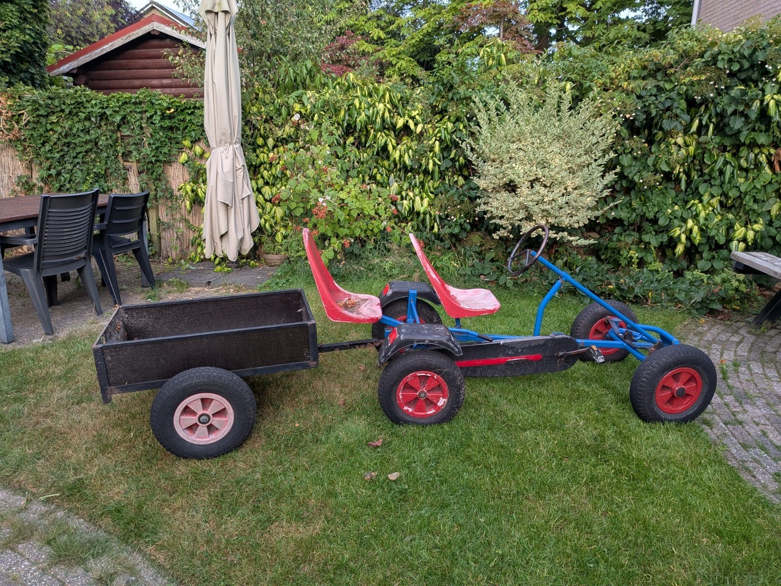 Skelter met extra zitje en aanhanger, Ophalen, Gebruikt, Overige merken, Duozit