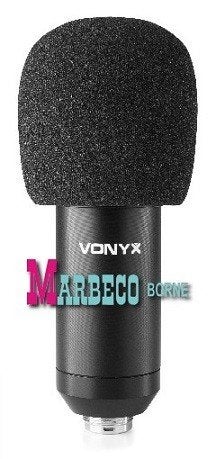 Studio USB Microfoon, Tafelstatief, Plopkap, USB kabel,zwart, Vonyx, Nieuw, Info@marbeco.nl, Studiomicrofoon