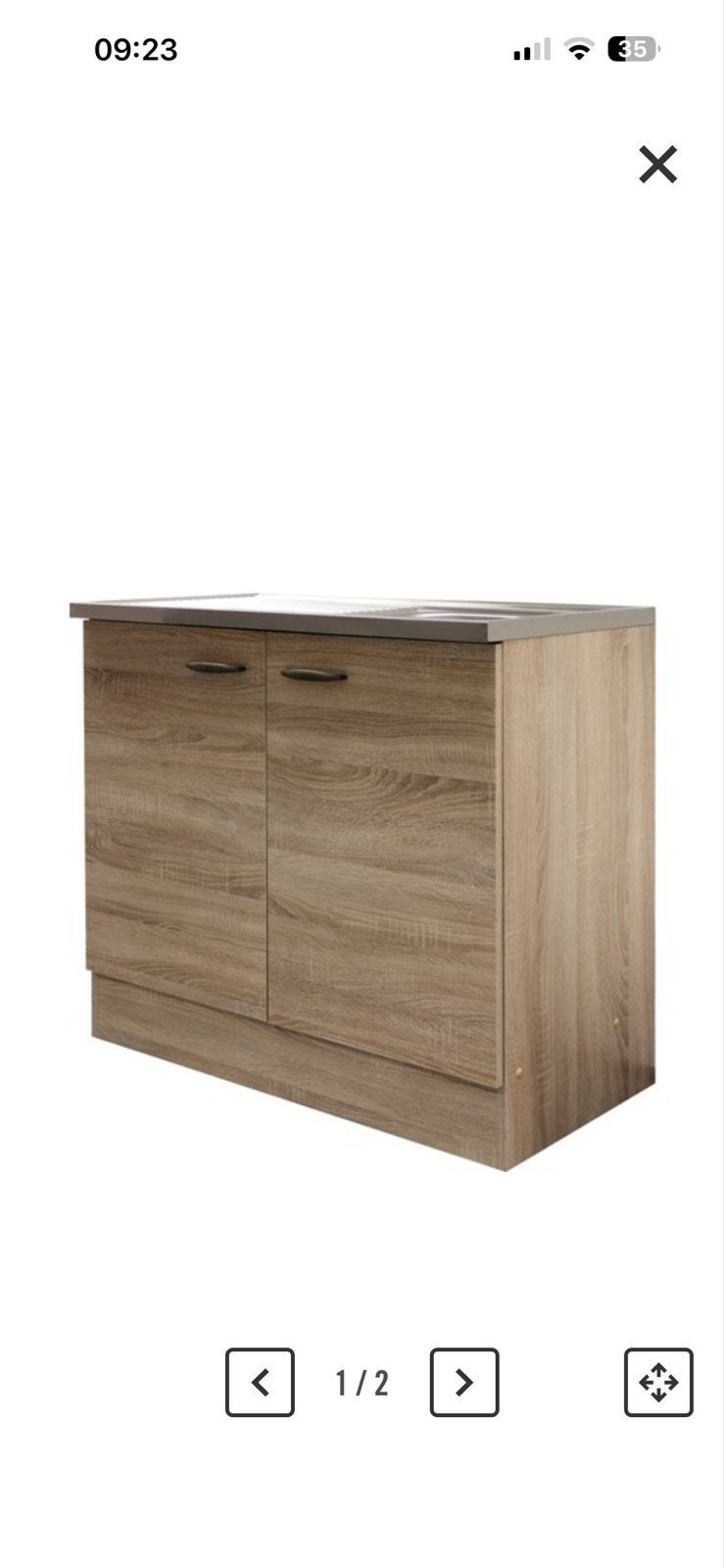 Keukenonderkast en spoelbakkast,nieuw in doos, Ophalen, Nieuw, 25 tot 50 cm, Bruin