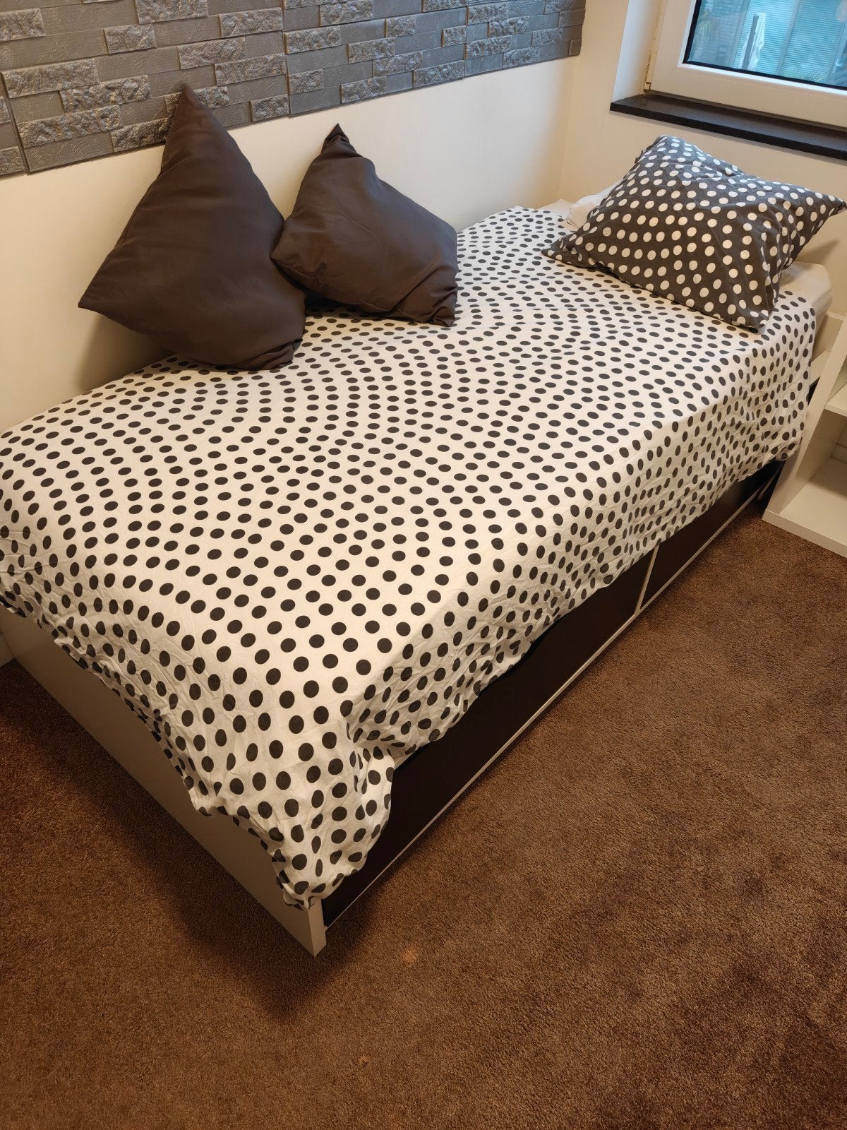 IKEA bed met opberglades en goed matras, Ophalen, Gebruikt, 90 cm, Eenpersoons