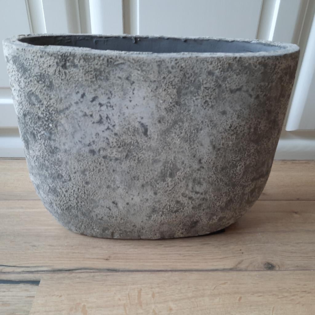 Grote ovale bloempot, Binnen, Zo goed als nieuw, Minder dan 40 cm, Overige vormen