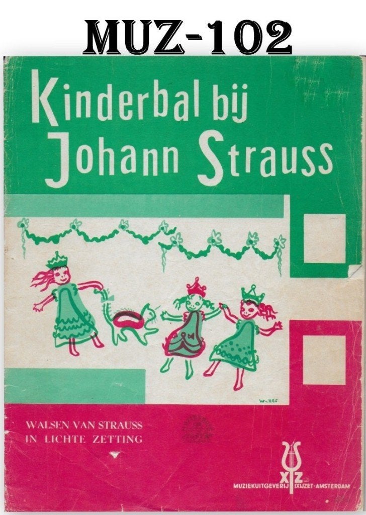 Muz102 bladmuziek kinderbal bij johann strauss, Verzenden, Gebruikt, Artiest of Componist, Populair