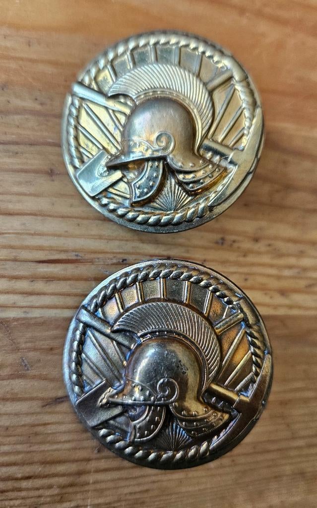 Set schouderemblemen Pioniers, Verzamelen, Ophalen of Verzenden, Landmacht, Nederland, Embleem of Badge