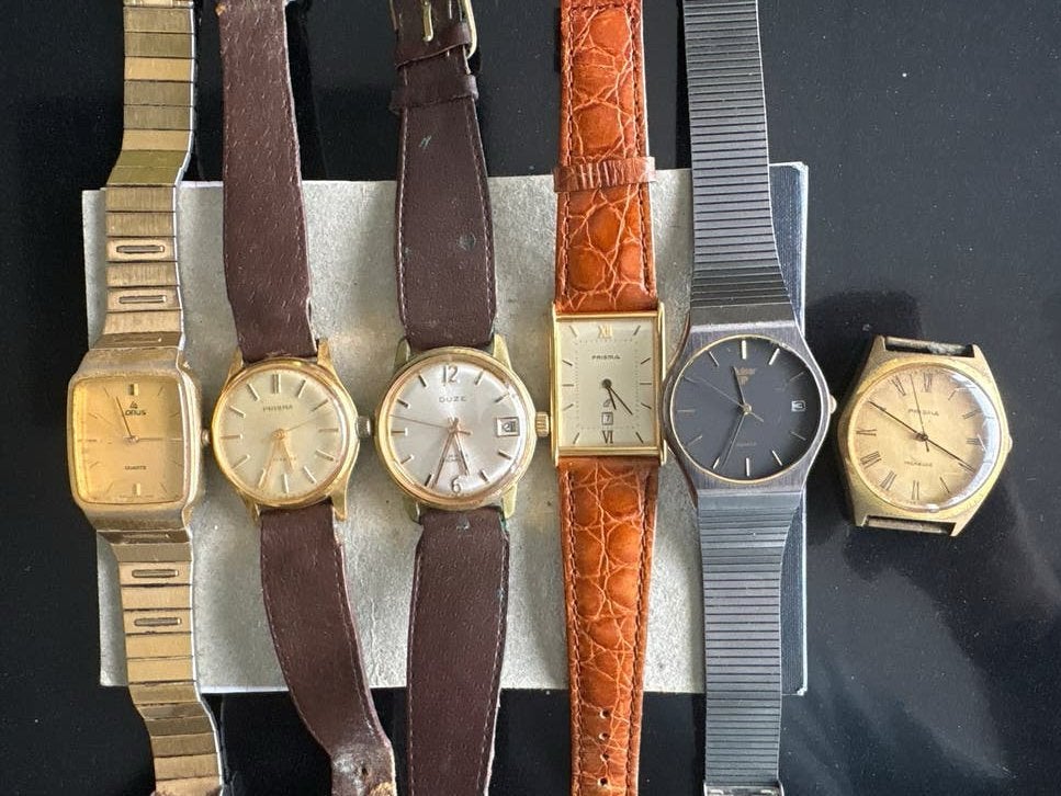 Diverse vintage polshorloges - Prisma, Lotus, Duze, Overige merken, Overige materialen, Gebruikt, Polshorloge