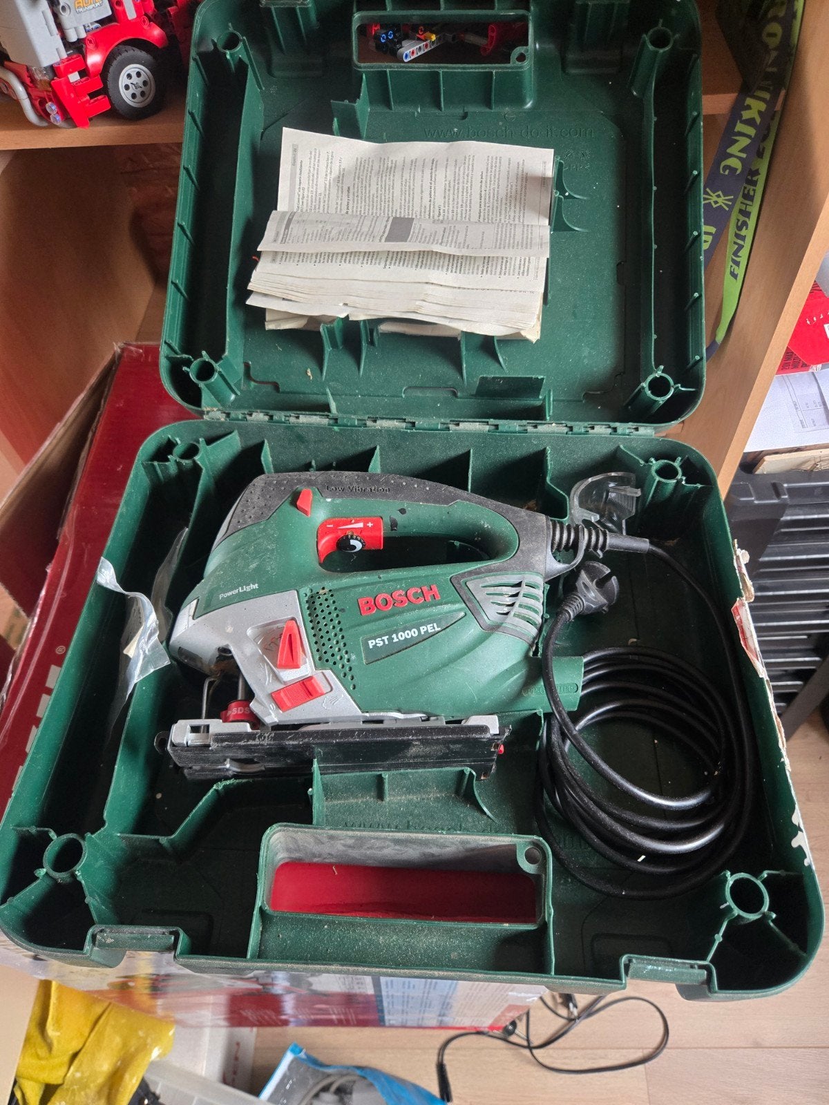 Bosch PST 1000 PEL Decoupeerzaag in Koffer, Gebruikt, 600 tot 1200 watt, Ophalen of Verzenden, Bosch