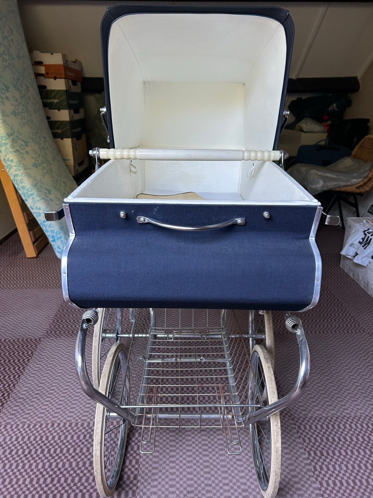 Vintage Kinderwagen -1970- Klassiek en Stijlvol / Van Delft, Gebruikt, Met reiswieg, Ophalen, Kinderwagen