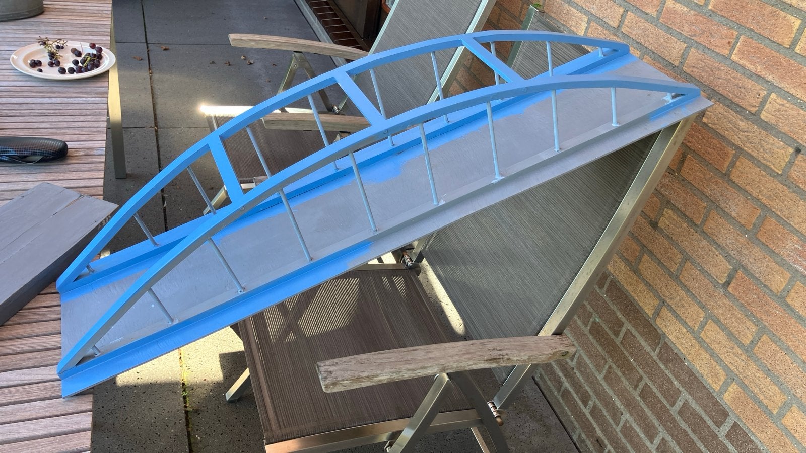 Miniatuur houten verkeersbrug voor spoortrein, 100x25cm, Hobby en Vrije tijd, Modelbouw | Auto's en Voertuigen, Gebruikt, Ophalen