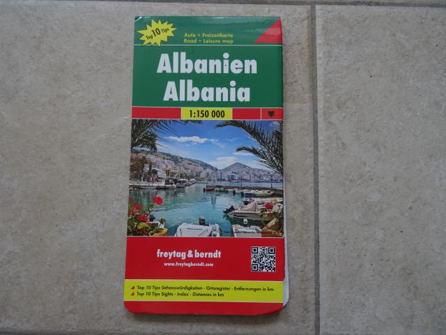 wegenkaart Albanie, Ophalen of Verzenden, Zo goed als nieuw, 2000 tot heden, Landkaart