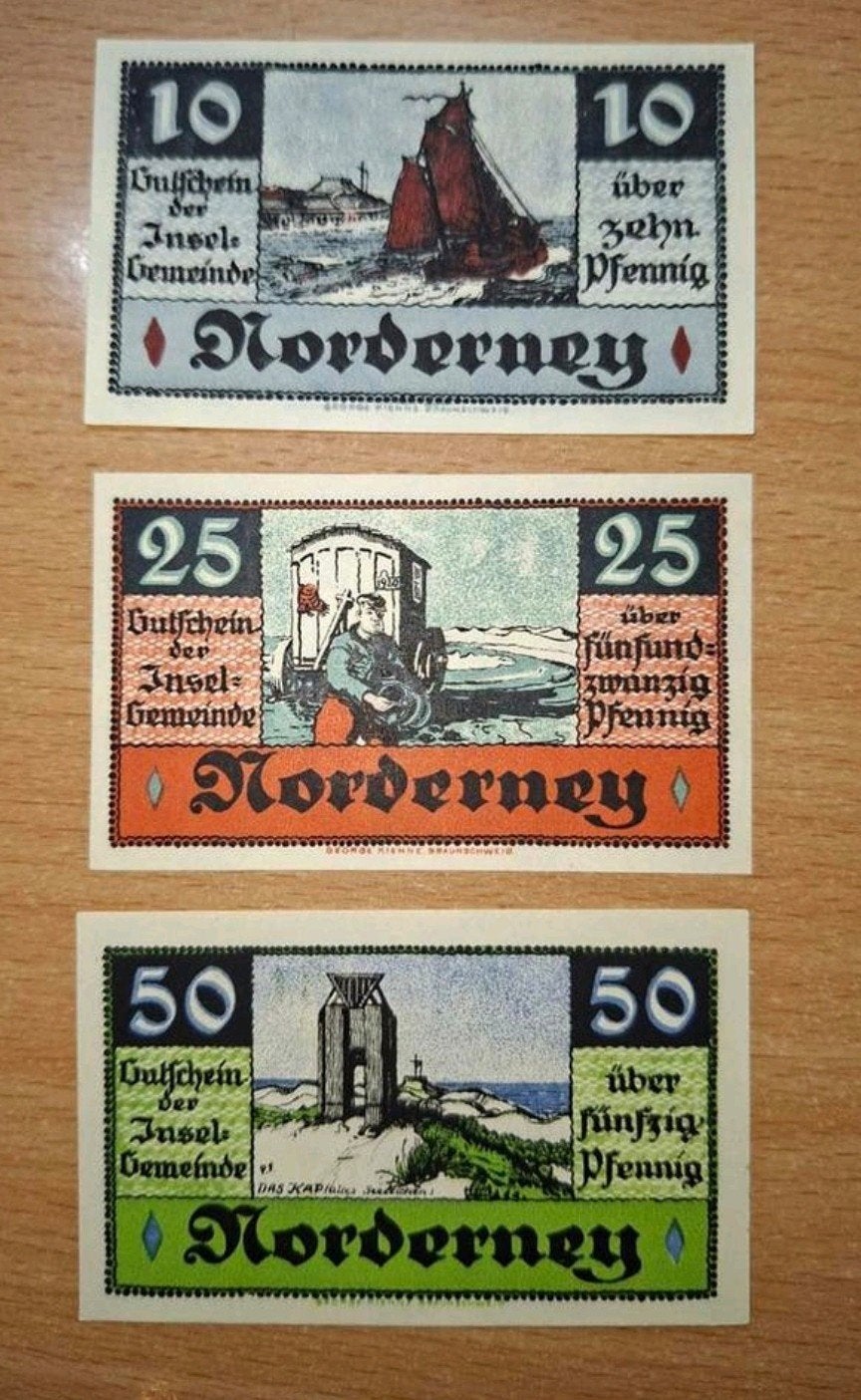 Duits Notgeld Norderney Noodgeld, Postzegels en Munten, Bankbiljetten | Europa | Niet-Eurobiljetten, Ophalen of Verzenden, Duitsland