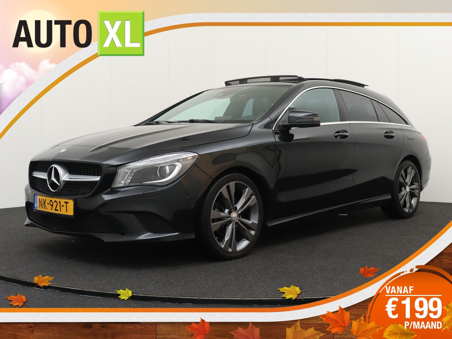 Mercedes-Benz CLA-Klasse Shooting Brake 220D 177 PK Aut. AMG, Auto's, Gebruikt, 4 cilinders, Leder en Stof, Zwart