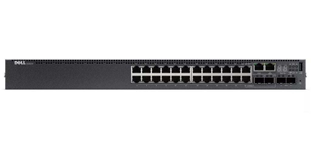 Dell Networking N3024 24p Gigabit Switch 1x PSU, Dell B.V., Info@dell.com, Transformatorweg 38-72, 1014 AK Amsterdam