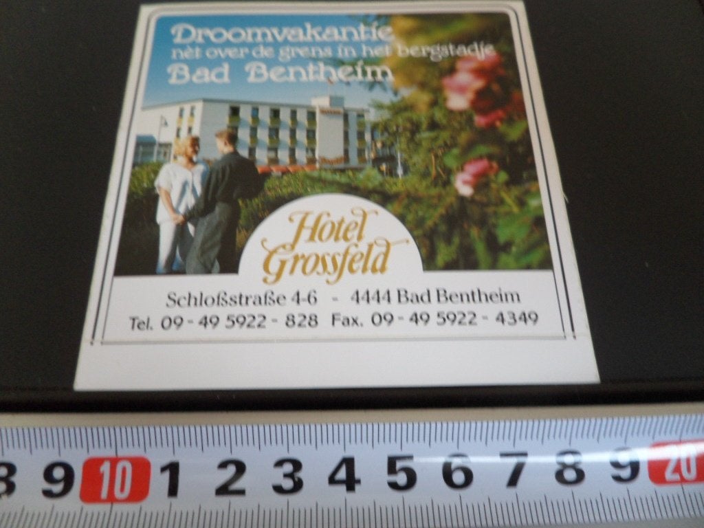 sticker Duitsland Bad Bentheim Hotel Grossfeld Droomvakantie, Ophalen, Zo goed als nieuw