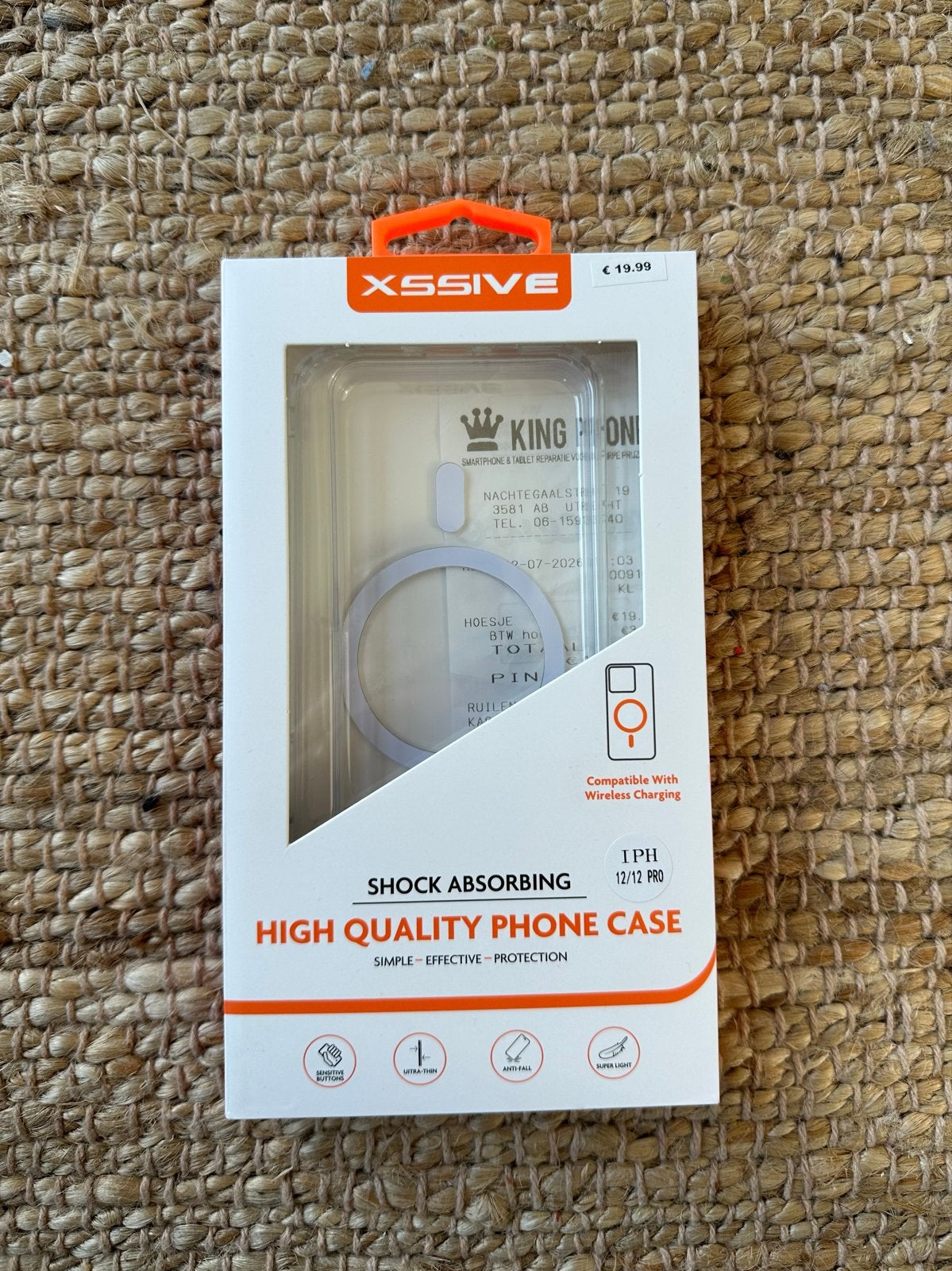 Schokbestendig iPhone 12/12 Pro Hoesje met MagSafe, Telecommunicatie, Transparant, Overige merken, Nieuw, Hoesje of Tasje