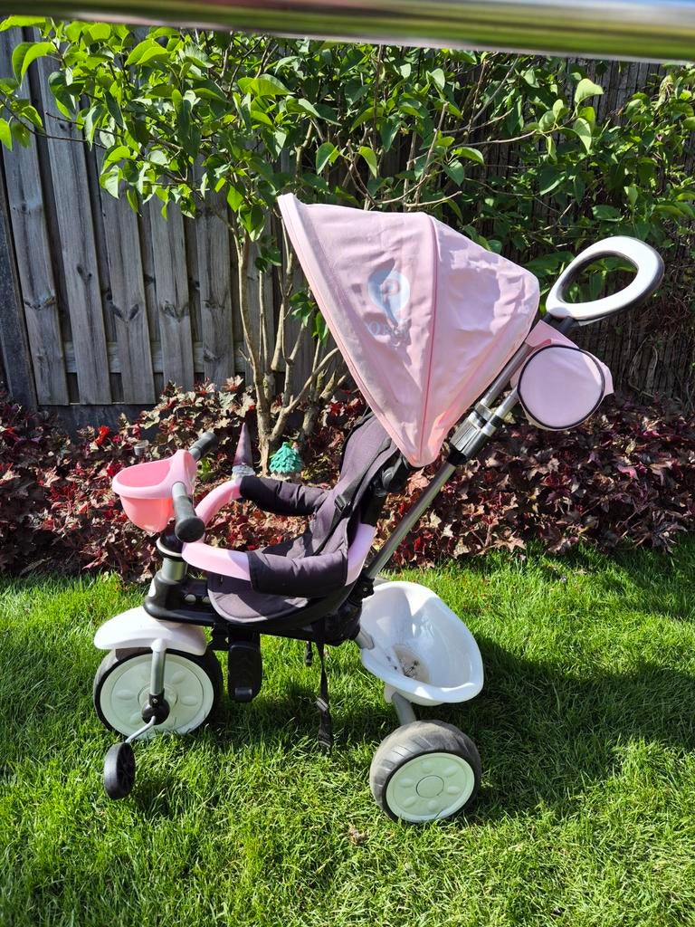 Qplay Duwfiets met stang - Roze driewieler, Fietsen en Brommers, Ophalen