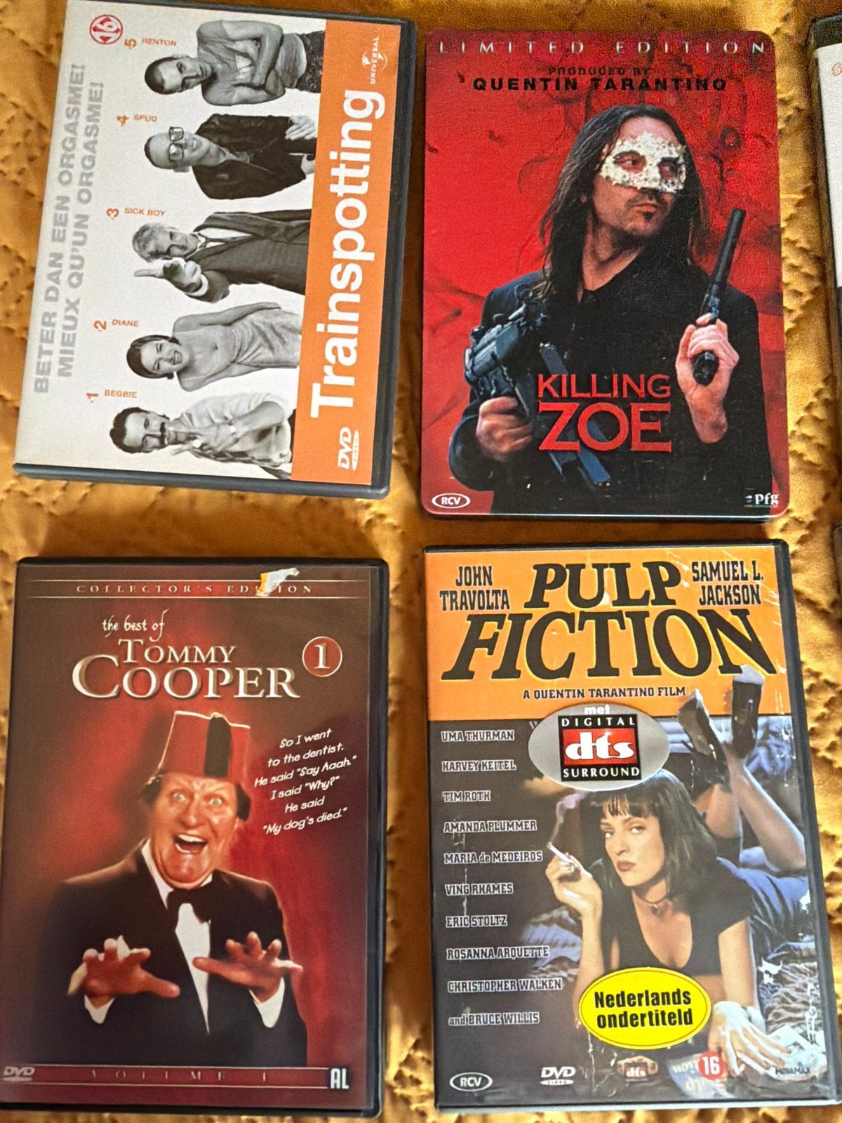 14 Dvd's: Quentin Tarantino, Bottom, Tommy Cooper, Trainspot, Vanaf 16 jaar, Nederlands, Ophalen of Verzenden, Gebruikt