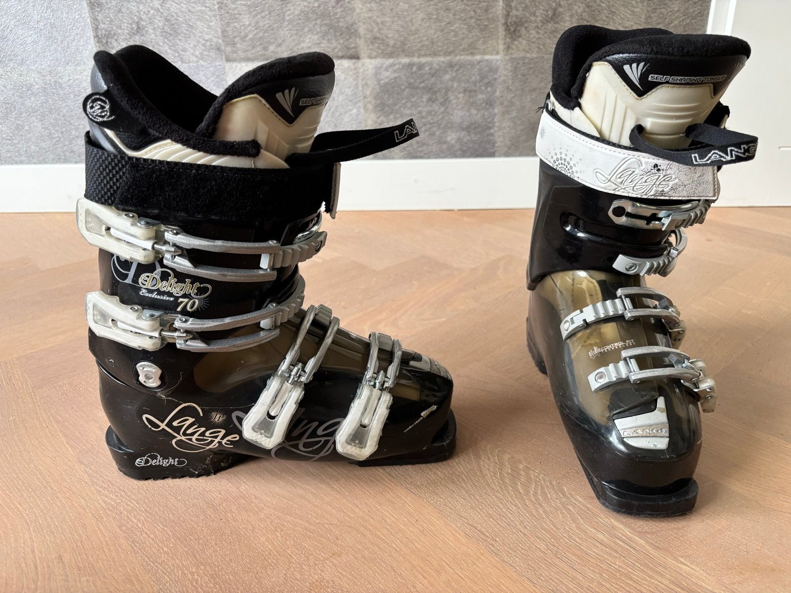 Lange Delight Exclusive 70 dames skischoenen maat 39, Ophalen of Verzenden, Gebruikt, Skiën, Schoenen