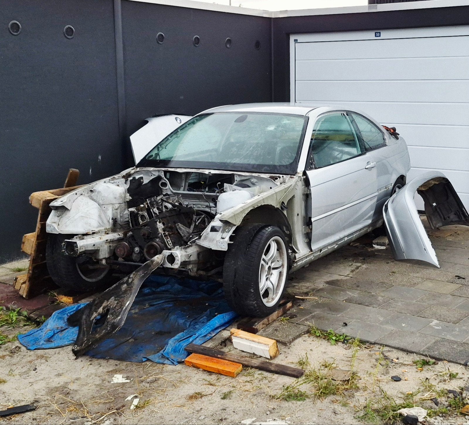 BMW E46 318ci coupe 2001 pre facelift chassis en onderdelen, Ophalen of Verzenden
