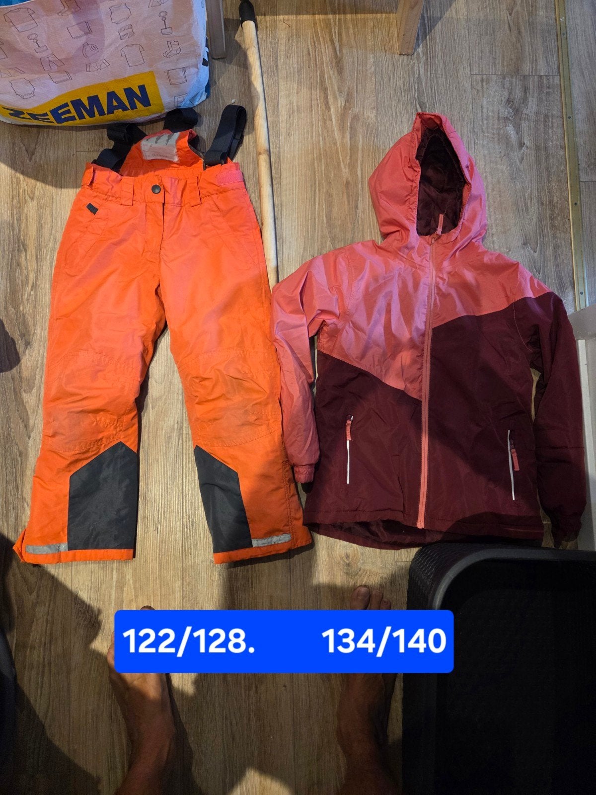 meisjes ski kleding ski broek en ski jas (diverse maten), Ophalen, Gebruikt, Onbekend, Meisje