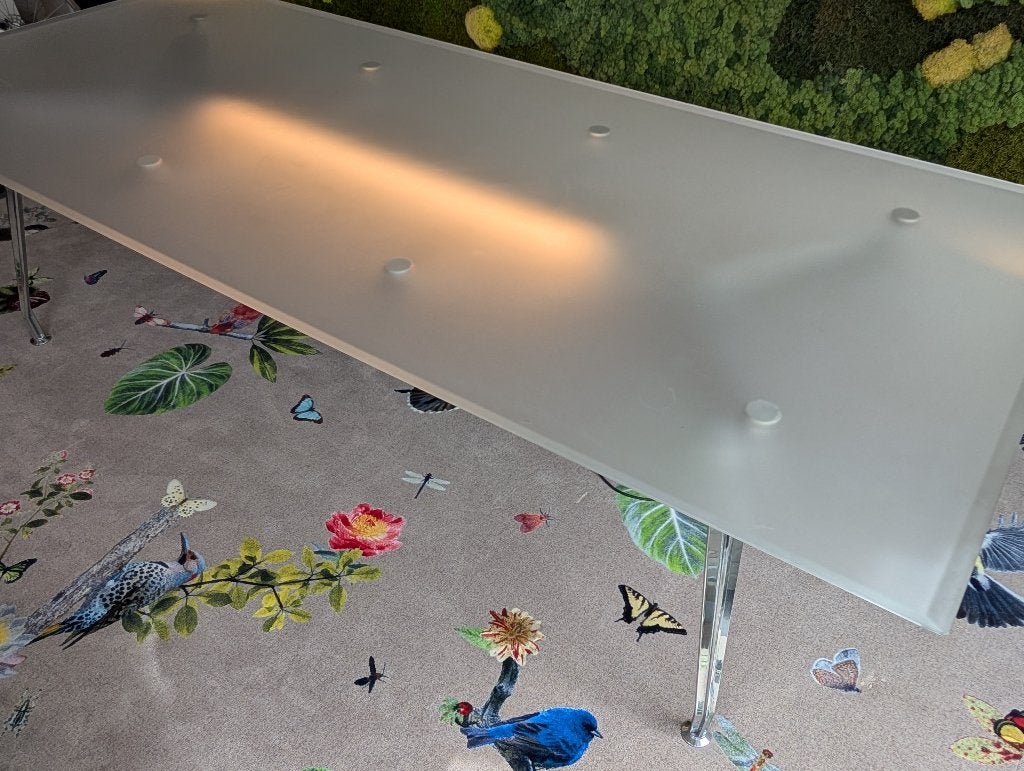 Ahrend 1200 design tafel + 4x MDF Italia Flow stoelen, Huis en Inrichting, Tafels | Eettafels, Gebruikt, 100 tot 150 cm, 200 cm of meer