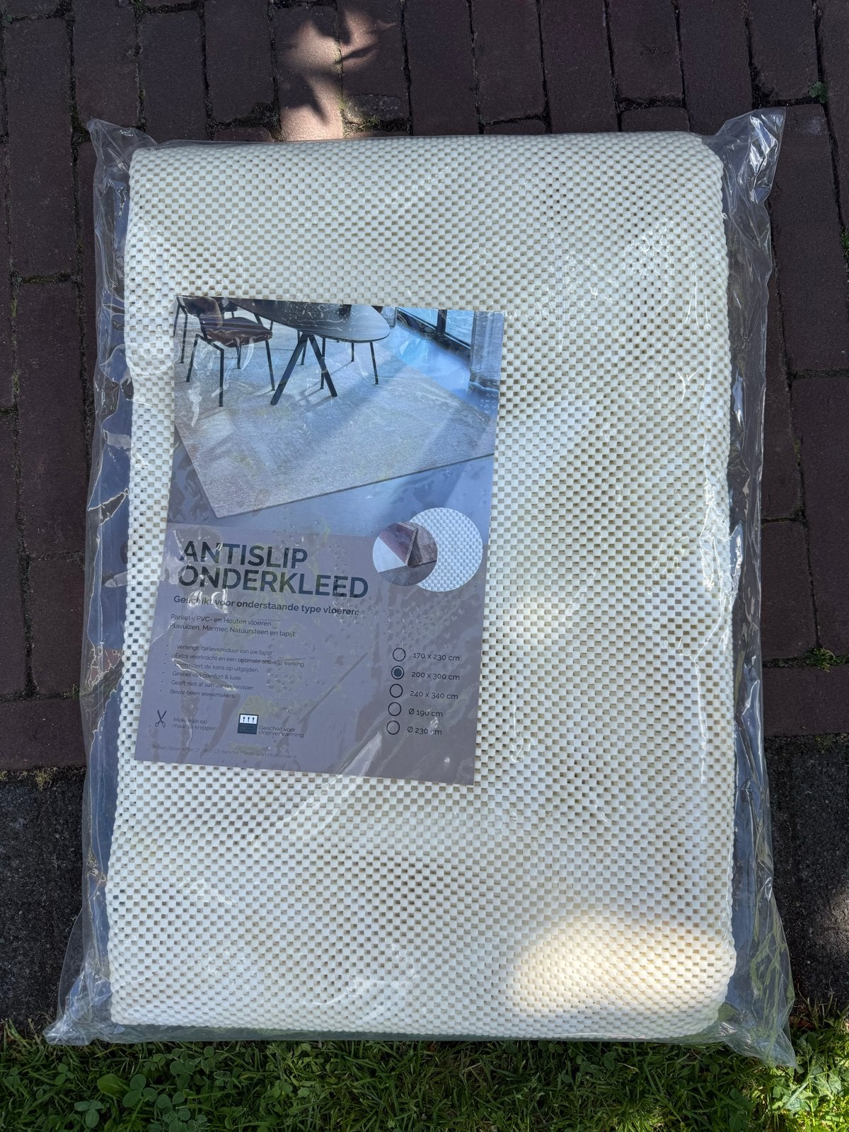 Antislip onderkleed voor vloerkleden - Nieuw, Ophalen, 150 tot 200 cm, Crème, Rechthoekig