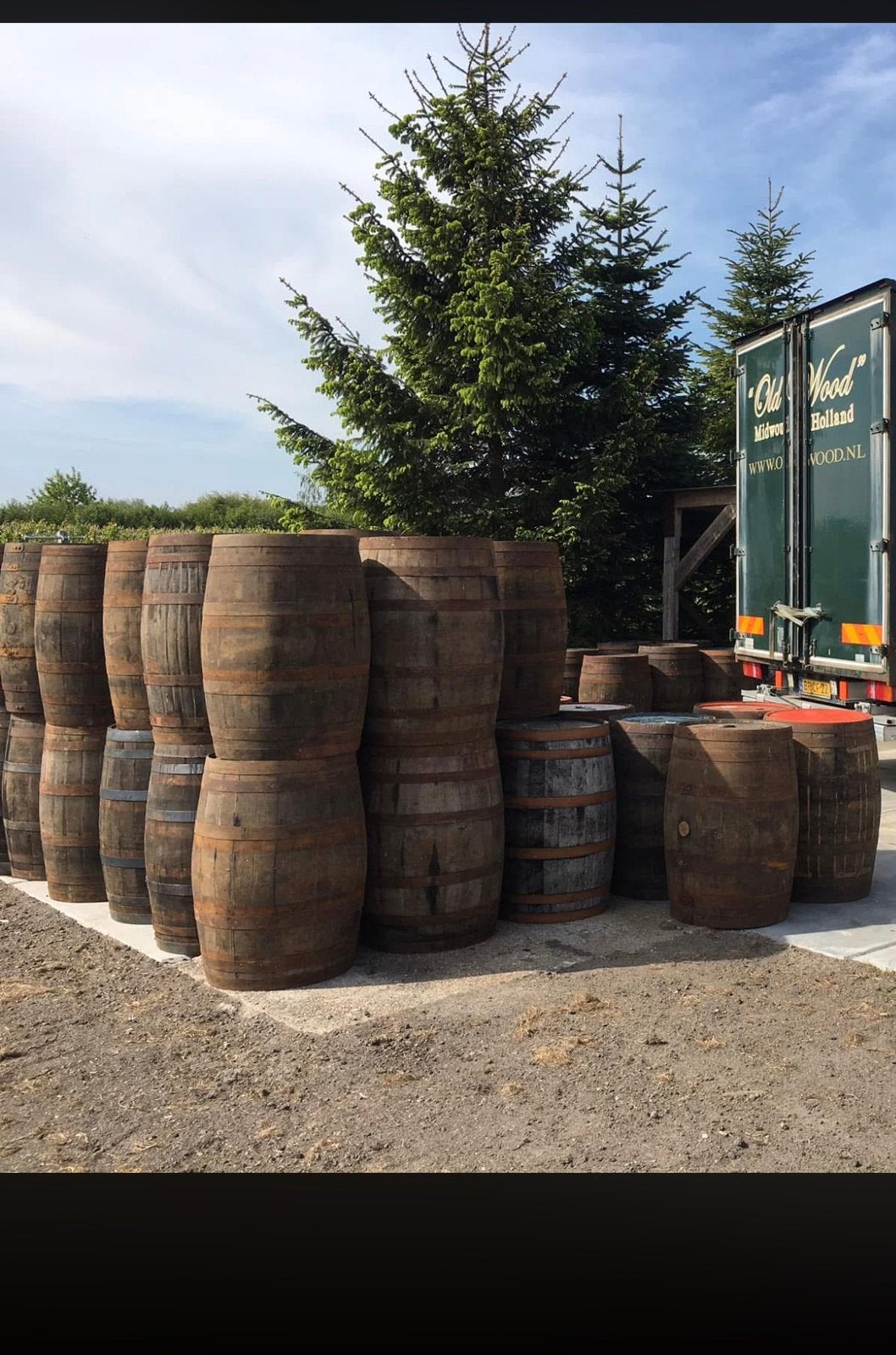Regenton oude whisky vaten, Tuin en Terras, 150 liter of meer, Ophalen, Zo goed als nieuw, Hout