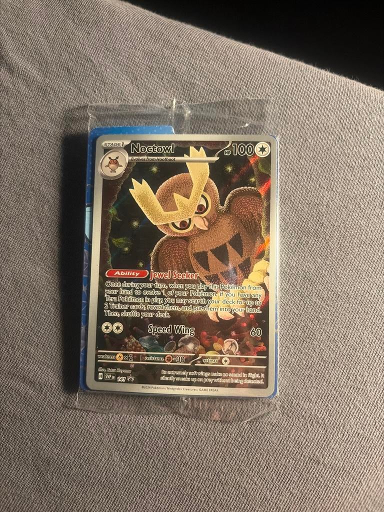 Noctowl Promo H SV P EN 147 - Sealed Pokémon Kaart, Ophalen of Verzenden, Nieuw, Losse kaart