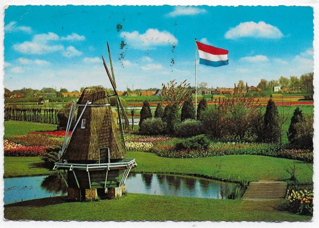 Holland molenland bloemenland Ansichtkaart (B2820 ) gelopen, Ophalen of Verzenden, 1980 tot heden, Gelopen, Zuid-Holland
