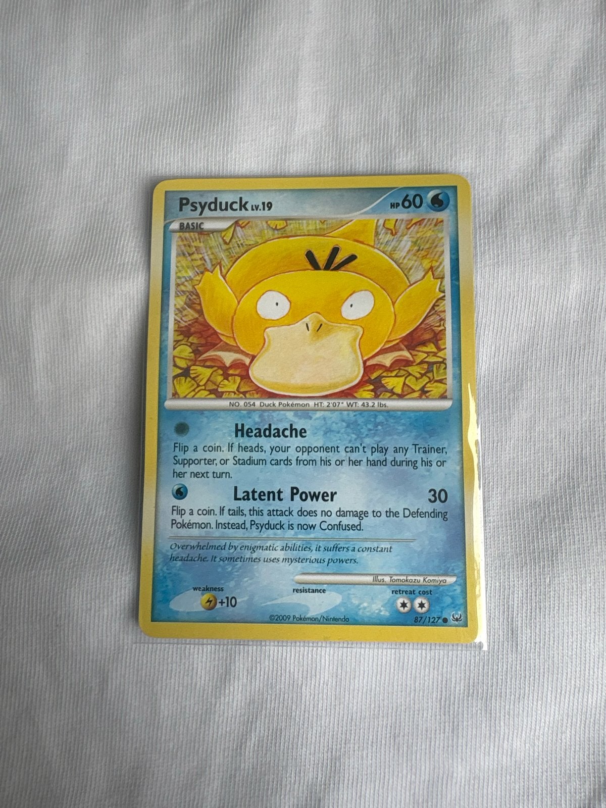 Pokemon Kaart Psyduck Lv.19 (2009) - Zeldzaam, Ophalen of Verzenden, Zo goed als nieuw, Losse kaart