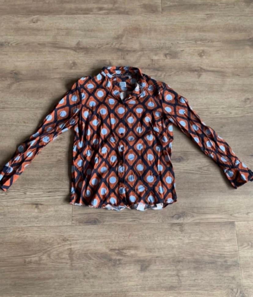 Emily van den Bergh | Dames overhemd / blouse | Maat 38 / M, Maat 38/40 (M), Emily van den Bergh, Oranje, Ophalen of Verzenden