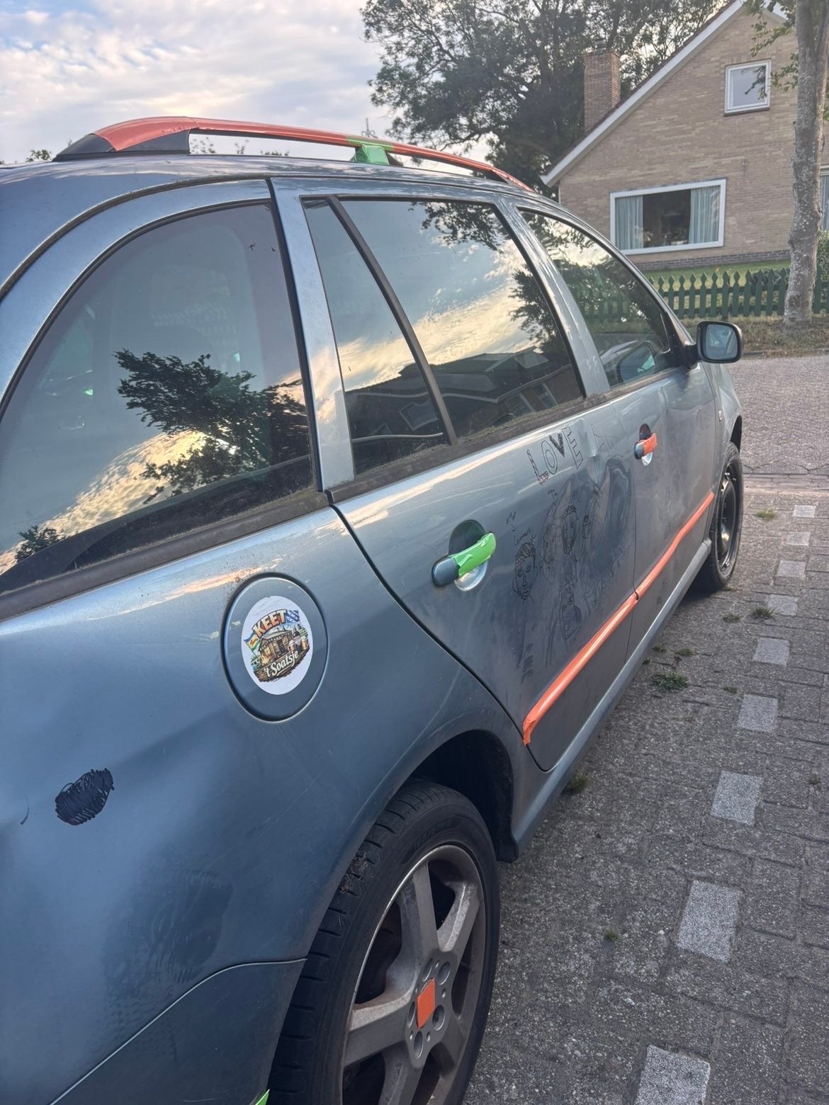 Skoda Fabia 1.4 Combi 74KW 2007 Blauw, Auto-onderdelen, Ophalen of Verzenden, Nieuw, Skoda, Bumper