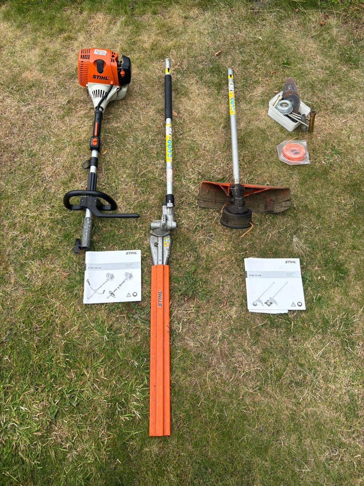 Stihl KM 100 R combimotor met hulpstukken, Ophalen, Gebruikt, Benzine, STIHL